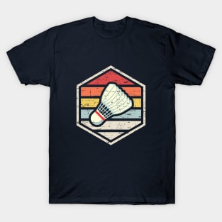 Retro Badge Shuttlecock T-Shirt